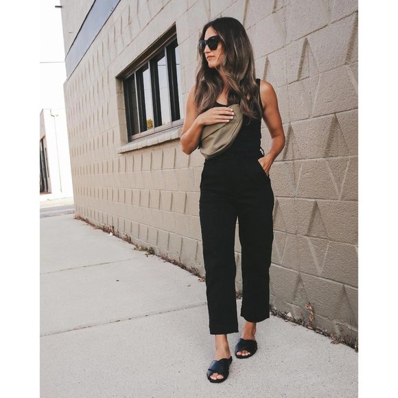 Everlane The Straight Leg Crop Jeans in Black Short - Picture 2 of 10